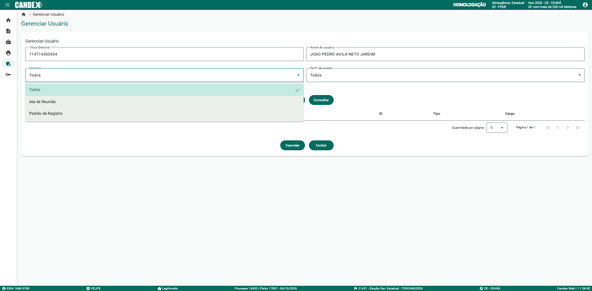 B�nus B4 - Tela 5: Filtro de Dom�nio