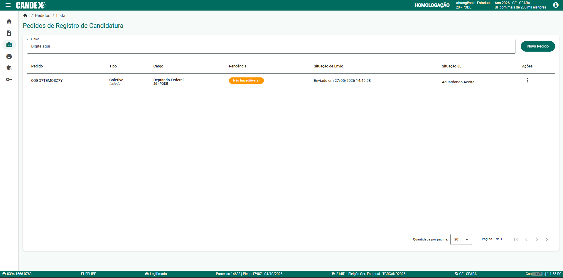 Fase 3 - Tela 30: Pend�ncias do pedido